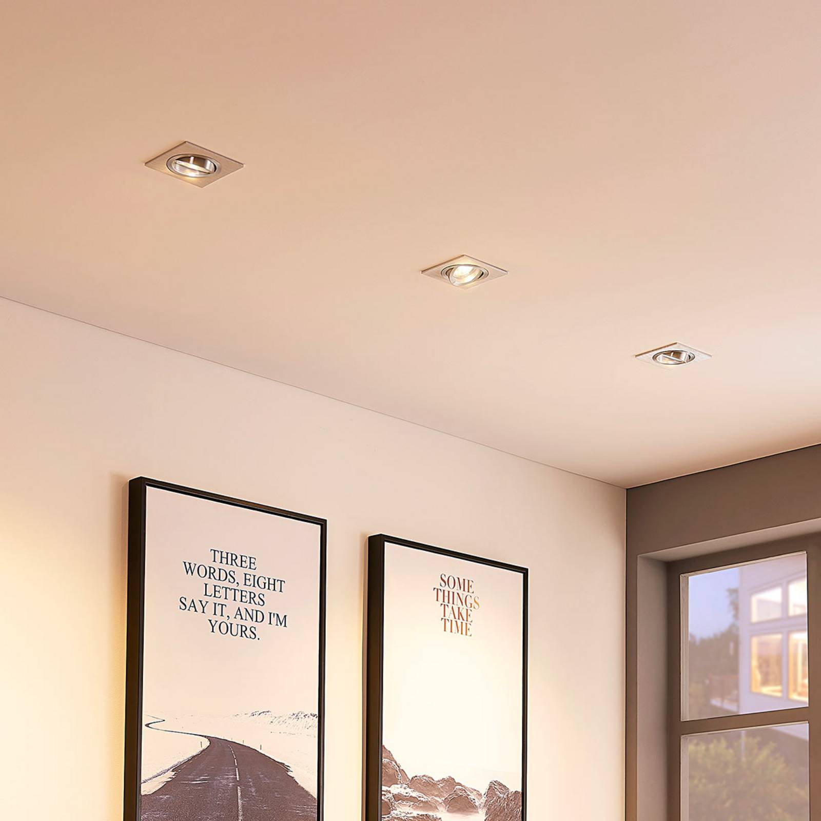 Arcchio plafondspot Sophia, aluminium, hoekig – Lampen24