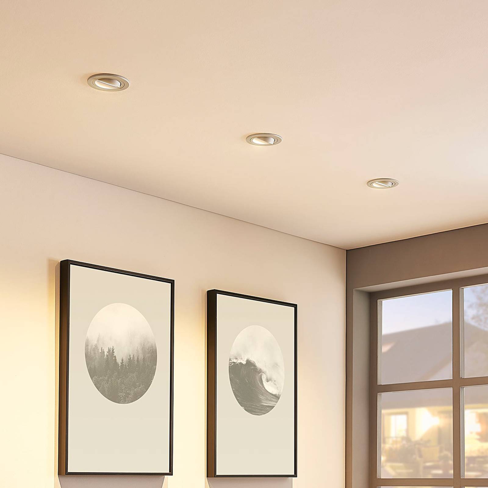 Arcchio plafondspot Sophia, wit, rond – Lampen24