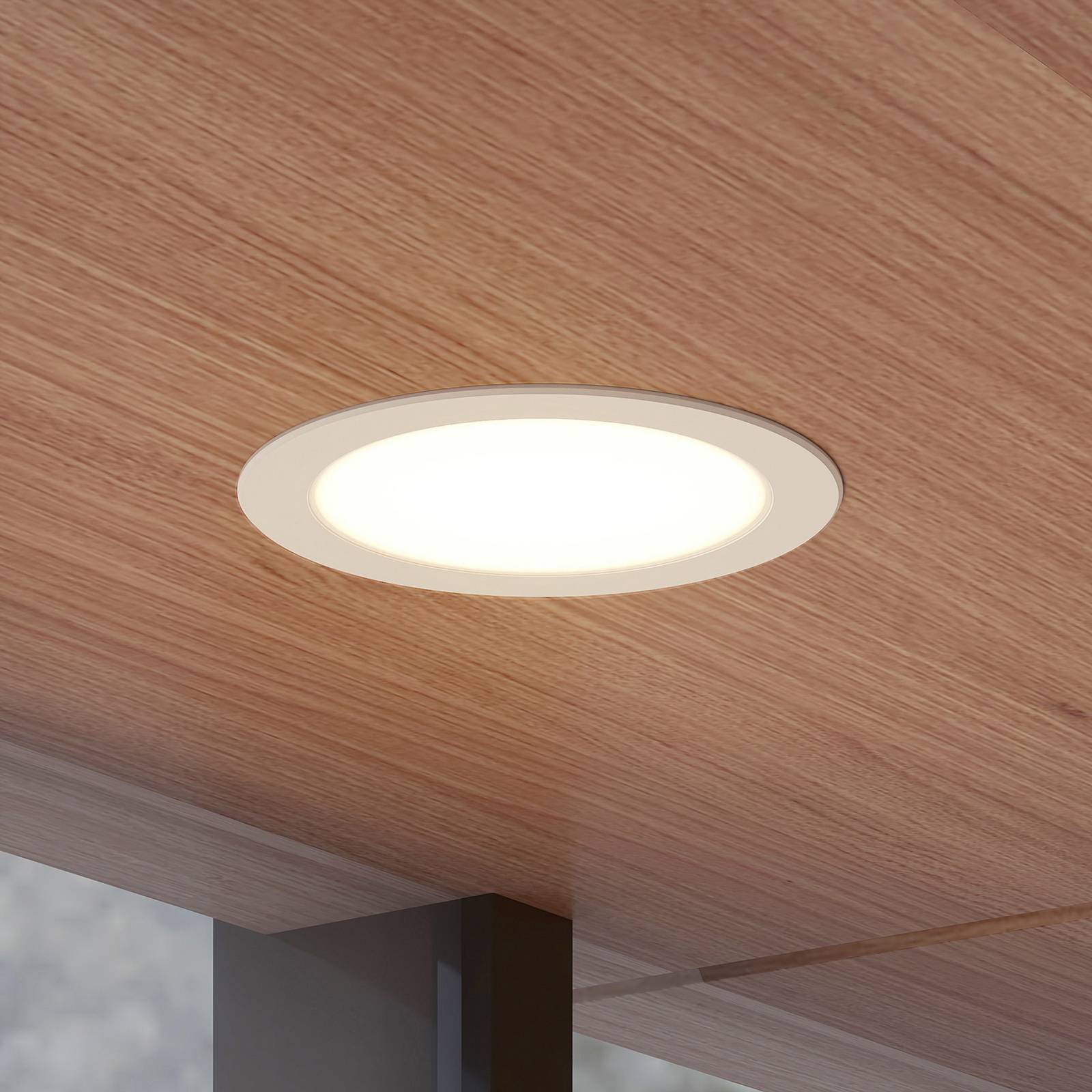 Prios LED inbouwspot Rida, wit. Ø 23 cm, 30W, CCT, IP44 – Lampen24