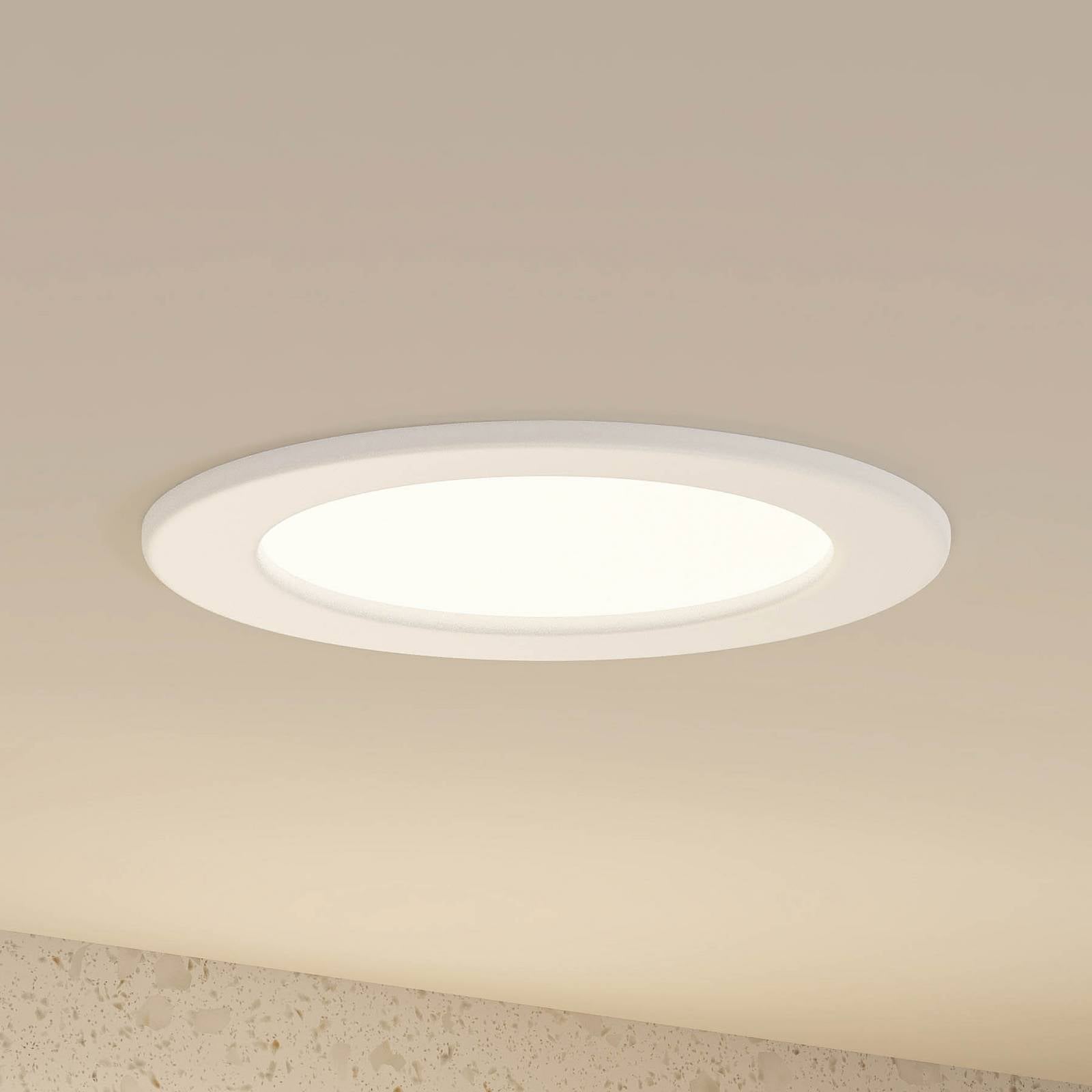 Prios LED inbouwlamp Cadance, wit, 17 cm, CCT, IP44 – Lampen24