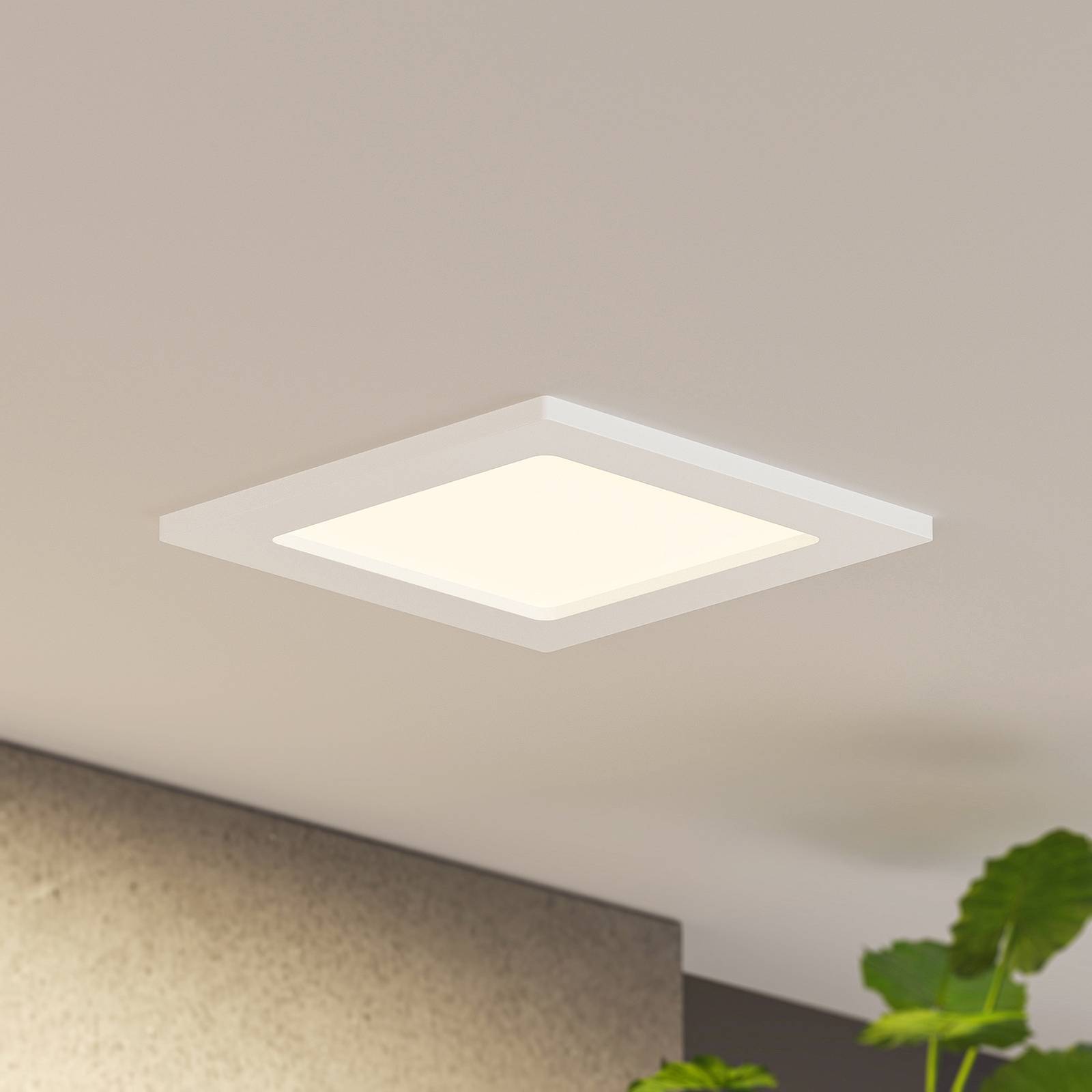 Prios LED inbouwlamp Helina, wit, 11,5 cm, dimbaar – Lampen24