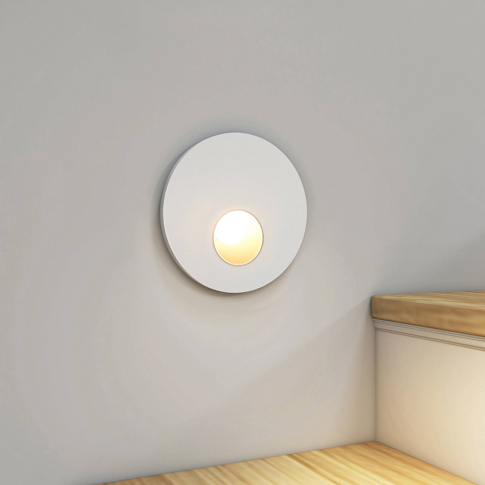 Arcchio LED inbouwlamp Vexi, Ø 7,5 cm, wit, aluminium, CCT – Lampen24