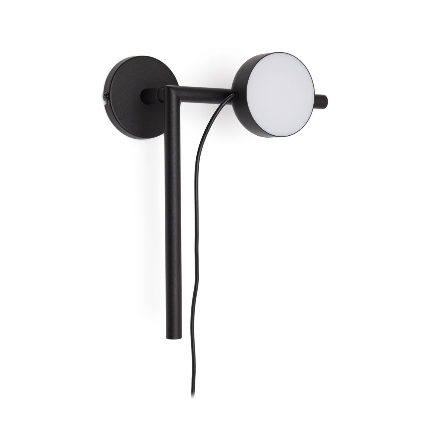 Kave Home Wandlamp Orey Met verplaatsbare spot - Zwart