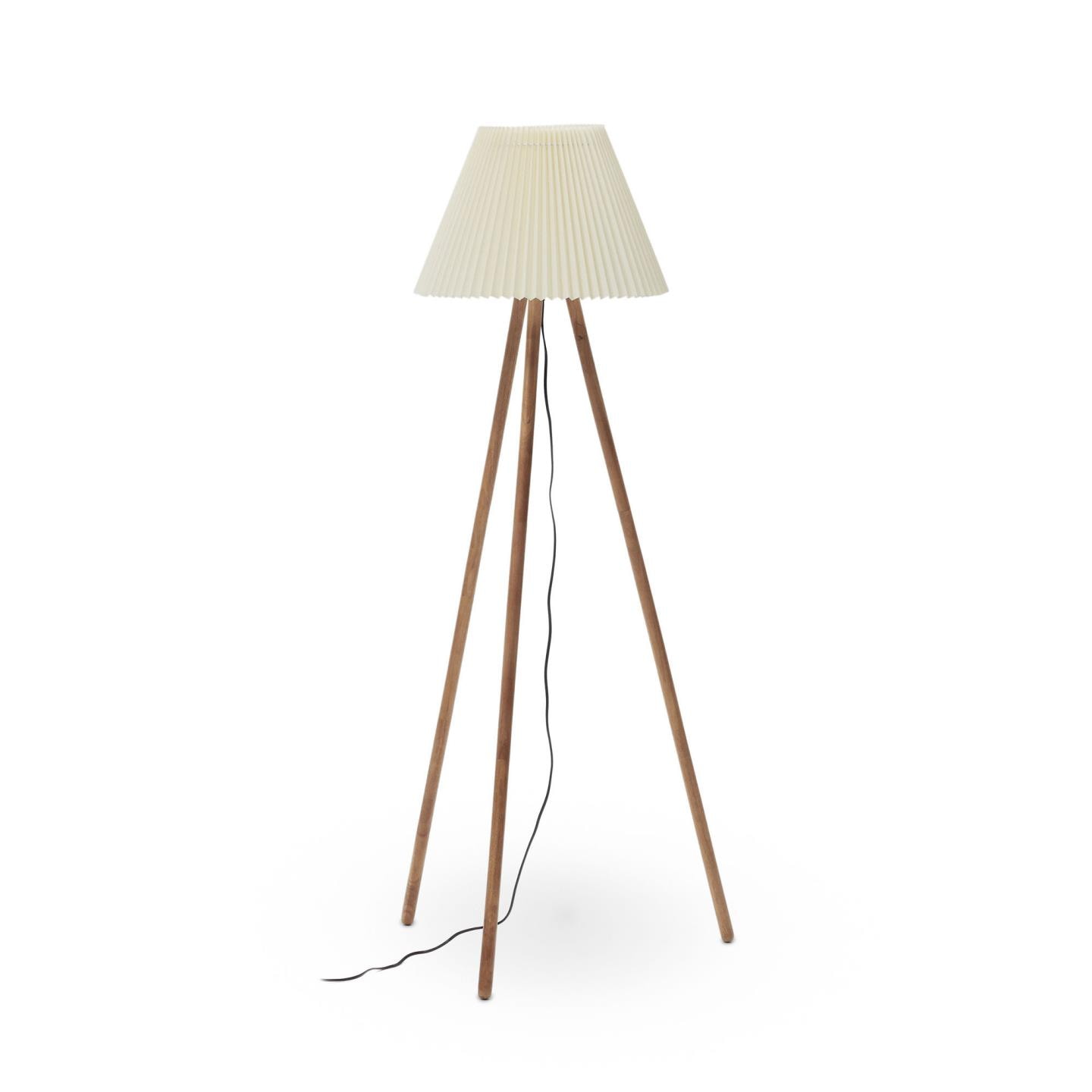 Kave Home Vloerlamp Benicarlo Rubberhout
