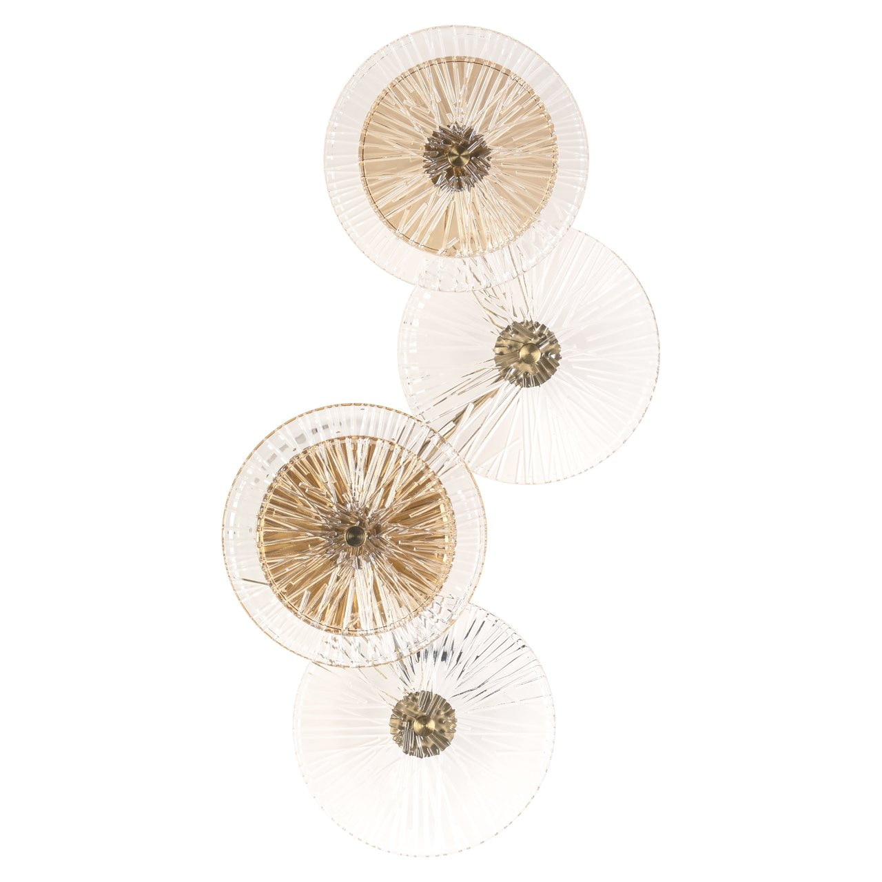 Richmond Wandlamp Linzi 4-lamps - Brushed Gold