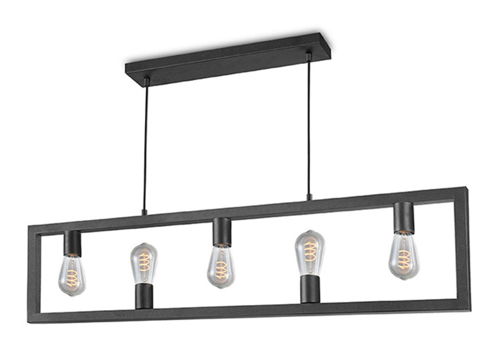 LABEL51 Hanglamp Quadrato 5-lamps - Zwart