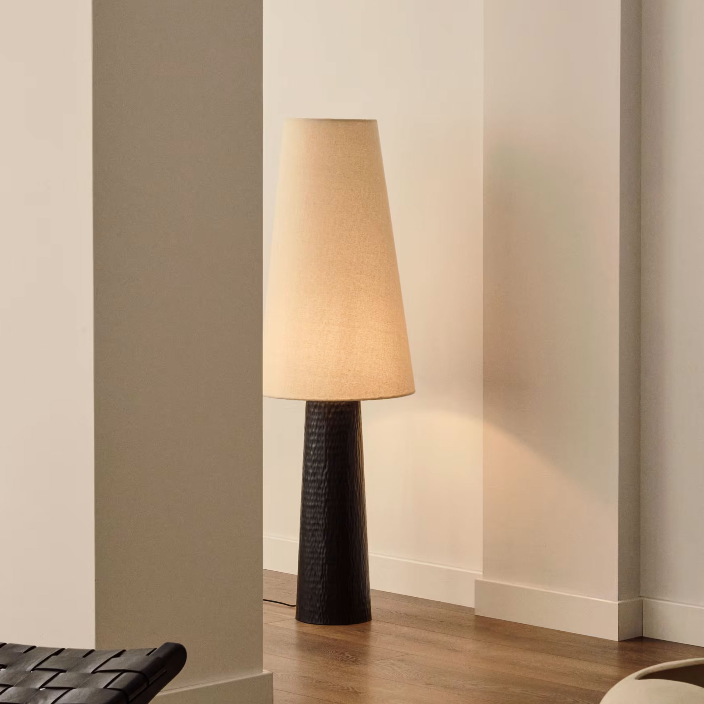 Kave Home Vloerlamp Senni 130cm - Beige - Japandi