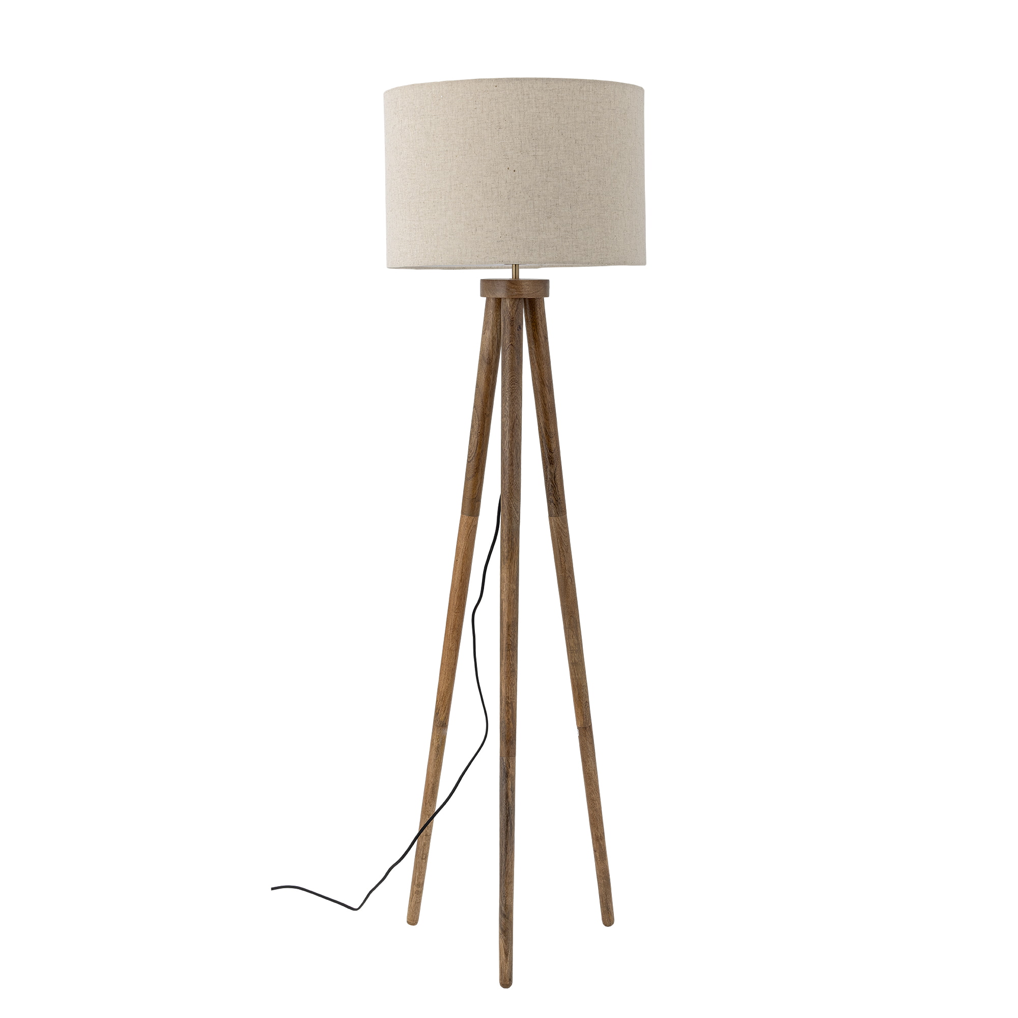 Bloomingville Vloerlamp Etienne Linnen en mangohout
