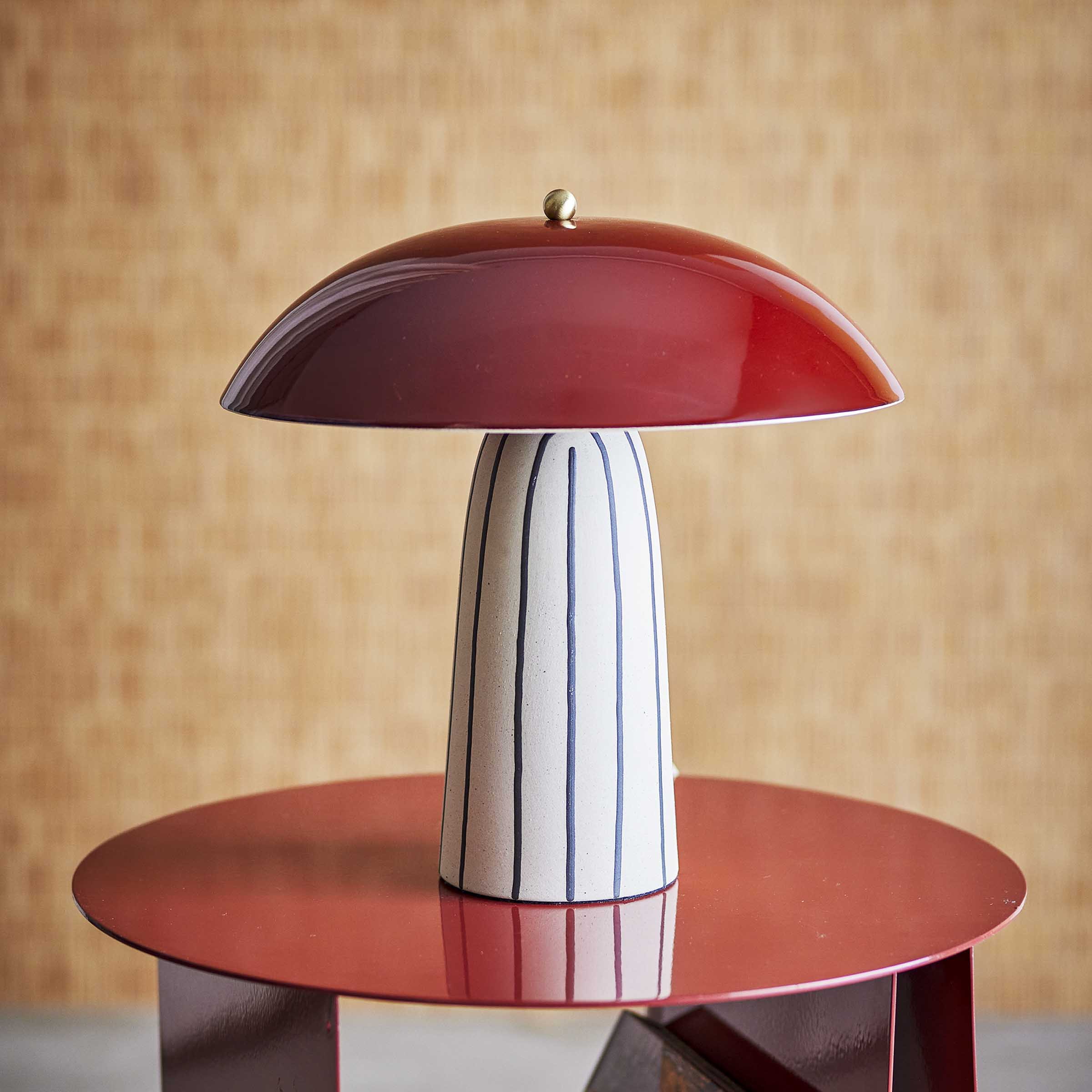 Bloomingville Tafellamp Arvid 32cm hoog - Rood